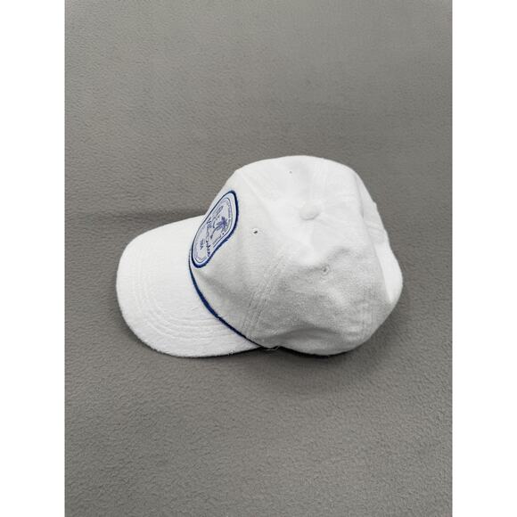 Anthropologie Hat Cap Strap Back One Size White Blue Villa Dolce Terry Mens - Picture 4 of 8